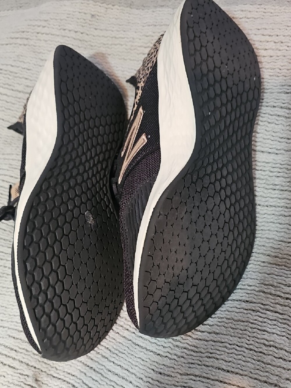 New Balance Women's Black & Beige Leopard-Accent Sneakers - Picture 3 of 6